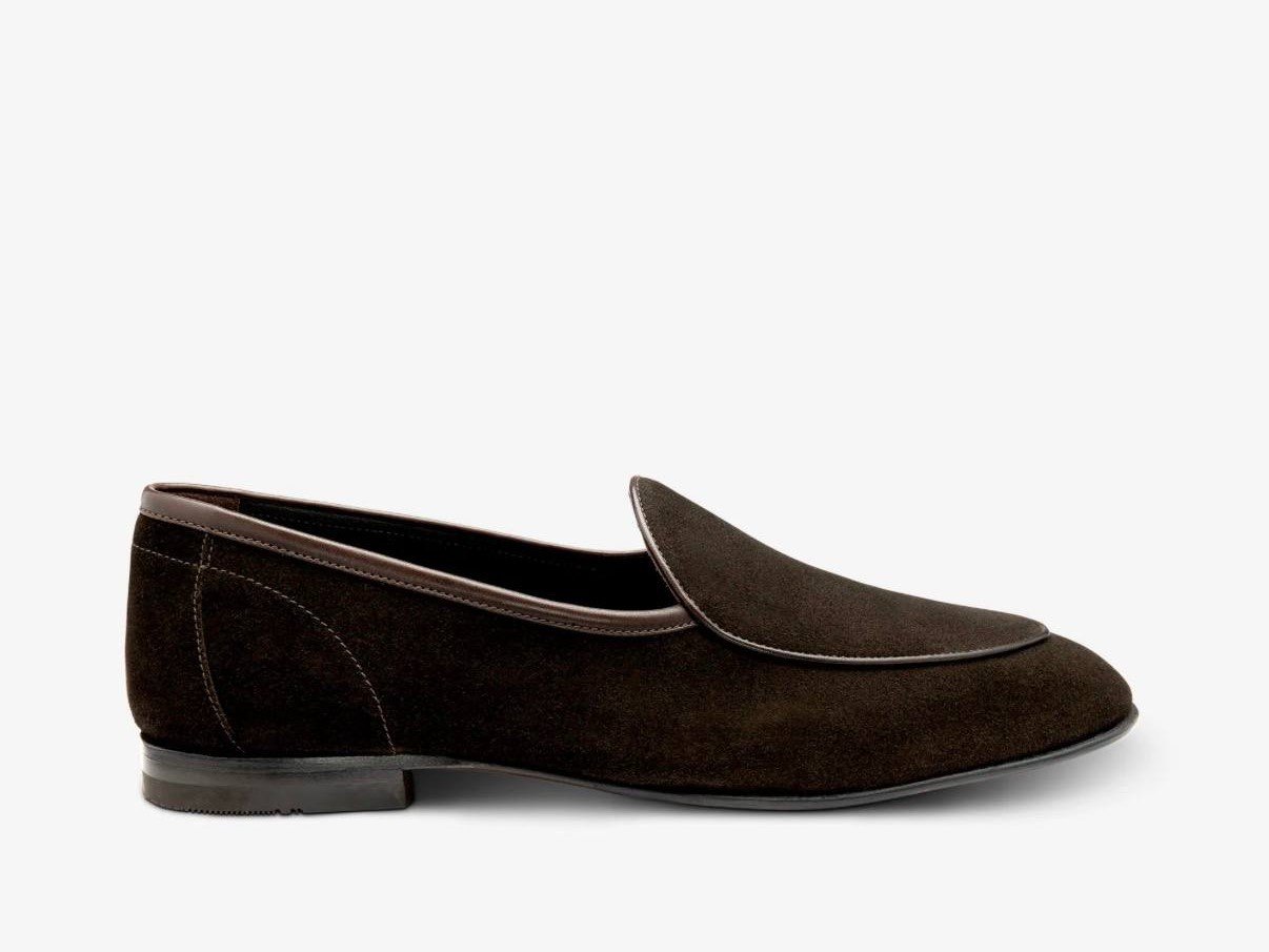 Loake Belgrave Dark Brown Calf Suede — мъжки обувки с лична проба във Варна