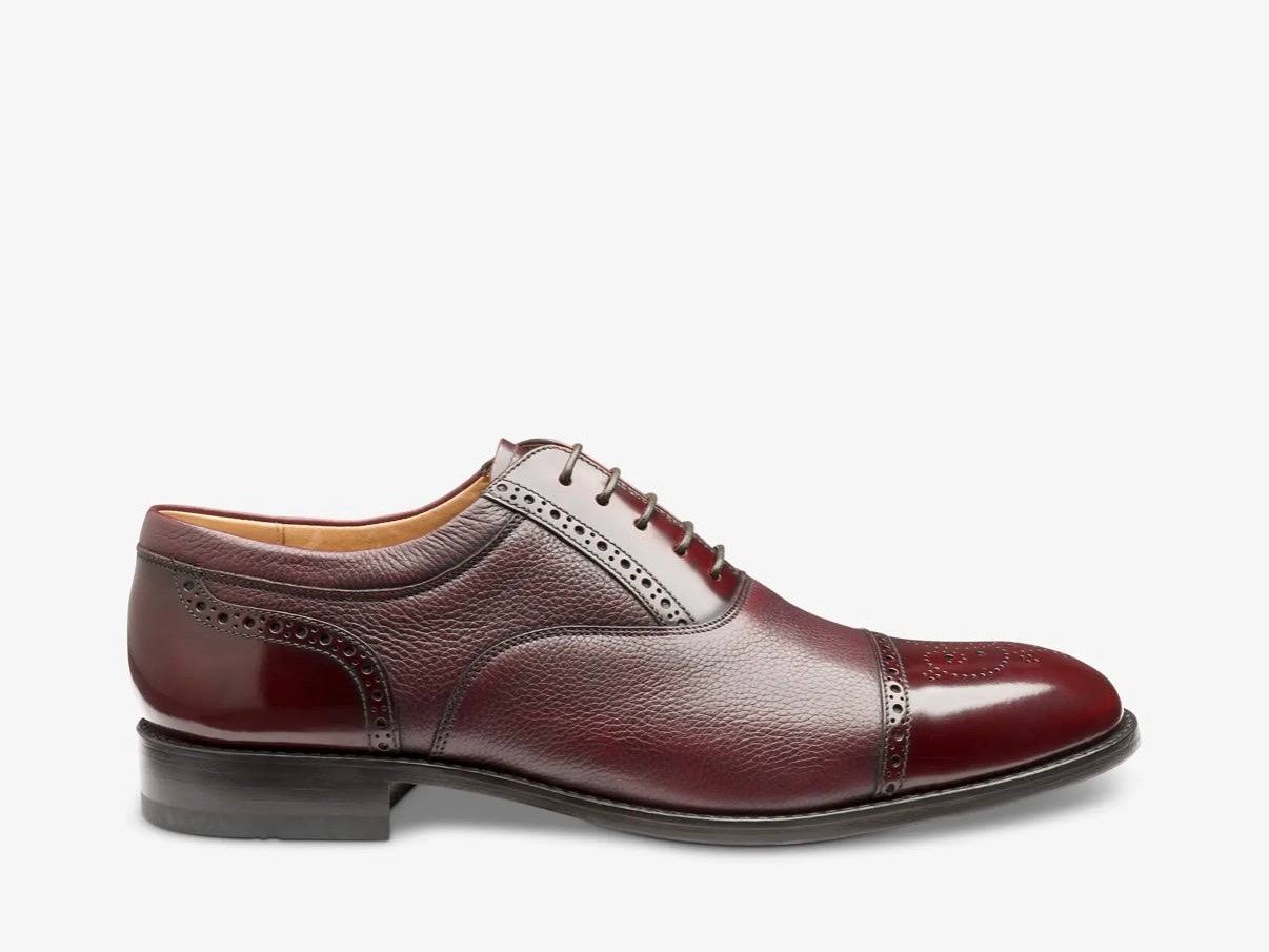 Loake Woodstock Burgundy Grain Polished Leather — мъжки обувки с лична проба във Варна