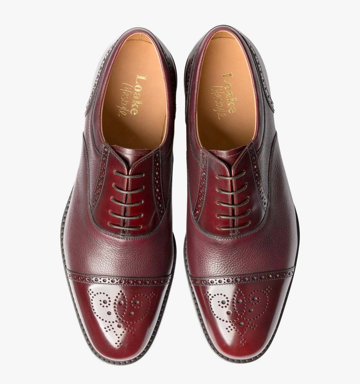 Woodstock Burgundy Grain Polished Leather снимка 2