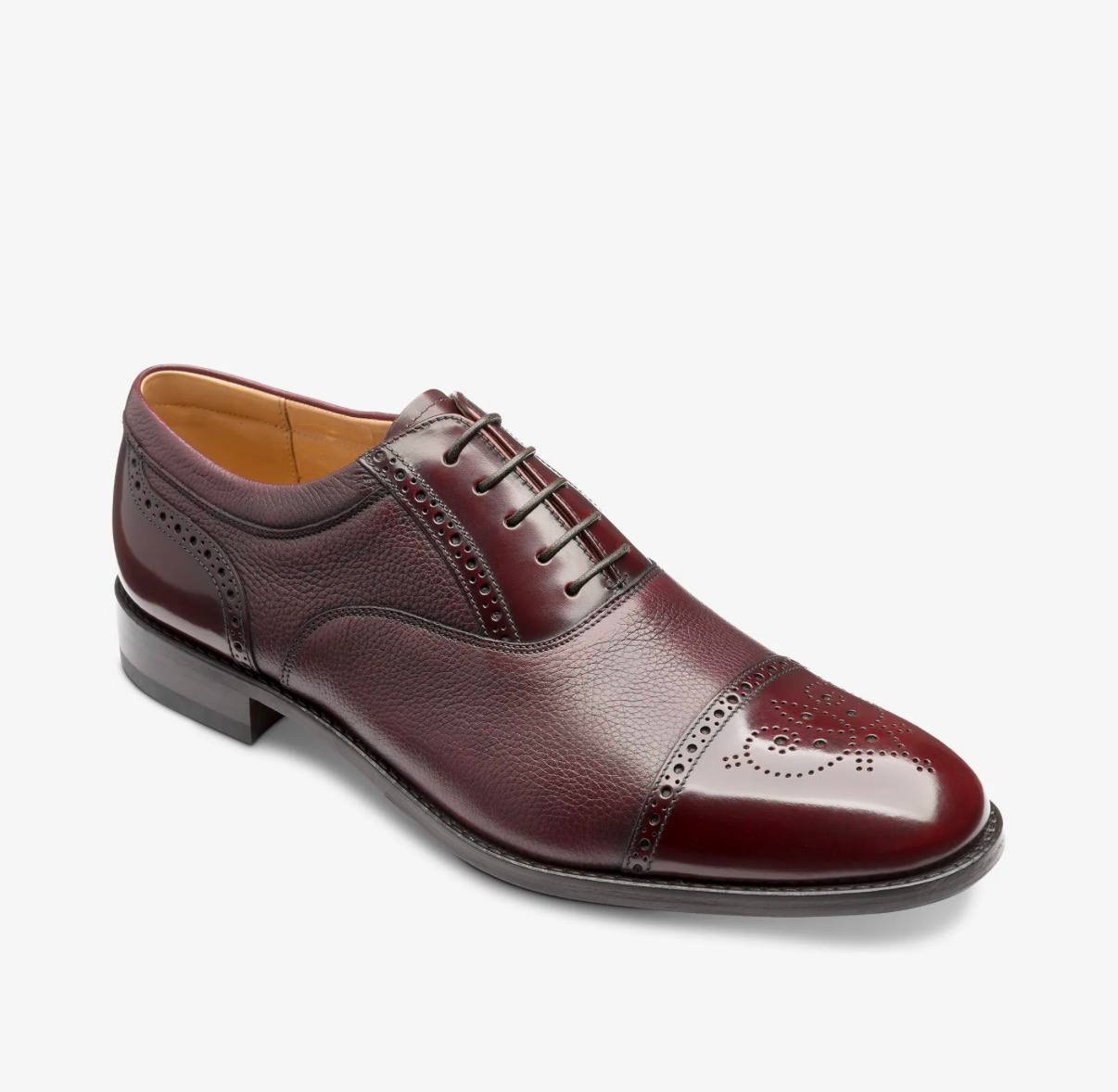 Woodstock Burgundy Grain Polished Leather снимка 3